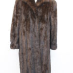 EXCELLENT CANADIAN DARK RANCH MINK FUR COAT JACKET WOMEN WOMAN SIZE 6 SMALL