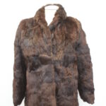 SCRAP ITEM: BROWN RABBIT FUR JACKET COAT ARTS & CRAFTS