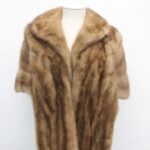 EXCELLENT CANADIAN PASTEL MINK FUR STOLE SHAWL WRAP WOMEN WOMAN SIZE 18
