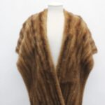 EXCELLENT CANADIAN PASTEL MINK FUR STOLE SHAWL WRAP WOMEN WOMAN SIZE 19