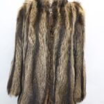 SCRAP ITEM: RACCOON FUR COAT JACKET WOMEN WOMAN SIZE N/A