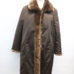 EXCELLENT SHEARED ARCTIC BEAVER FUR REVERSIBLE COAT JACKET WOMEN WOMAN SIZE 6 S