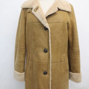 EXCELLENT SHEEPSKIN SHEARLING FUR COAT JACKET WOMEN WOMAN SIZE 4 PETITE