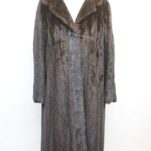 MINT CANADIAN NATURAL DARK RANCH MINK FUR COAT JACKET WOMEN WOMAN SIZE 6 SMALL