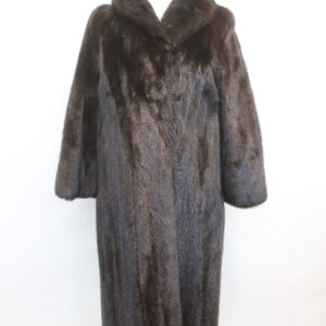 EXCELLENT CANADIAN DARK RANCH MINK FUR COAT JACKET WOMEN WOMAN SIZE 4 PETITE