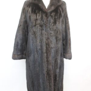 EXCELLENT CANADIAN DARK RANCH MINK FUR COAT JACKET WOMEN WOMAN SZ 4 PETITE