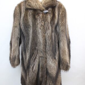 EXCELLENT RACCOON RACOON FUR COAT JACKET WOMEN WOMAN SIZE 14-16 XXLARGE
