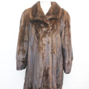 EXCELLENT MAHOGANY MINK FUR COAT JACKET WOMEN WOMAN SIZE 10-12 MEDIUM / LARGE