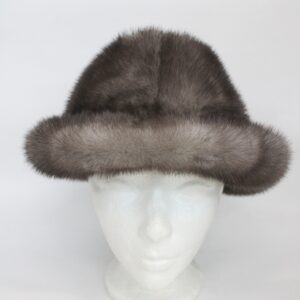 NEW REFURBISHED GRAY BLUE IRIS MINK FUR HAT MEN MAN SIZE ALL