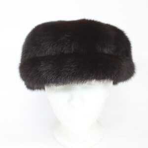 NEW REFURBISHED DARK RANCH BROWN MINK FUR HAT CAP W/ VISOR MEN MAN SIZE ALL