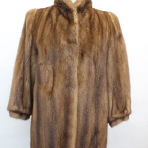 EXCELLENT CANADIAN DEMI BUFF MINK FUR JACKET COAT WOMEN WOMAN SIZE 6 SMALL