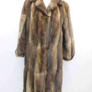 MINT MUSKRAT FUR COAT JACKET WOMEN WOMAN SIZE 4 SMALL
