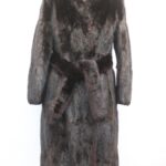 SCRAP ITEM: BROWN MUSKRAT FUR COAT JACKET SIZE N/A