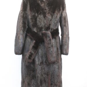 SCRAP ITEM: BROWN MUSKRAT FUR COAT JACKET SIZE N/A