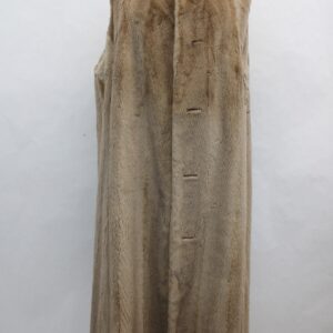 EXCELLENT SHEARED PASTEL MINK FUR VEST FUR LINING WOMEN WOMAN SIZE 8 MEDIUM