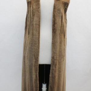 EXCELLENT SHEARED PASTEL MINK FUR VEST FUR LINING WOMEN WOMAN SIZE 2-4 SMALL