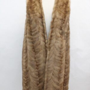 EXCELLENT PASTEL MINK FUR VEST FUR LINING WOMEN WOMAN SIZE 4-6 SMALL