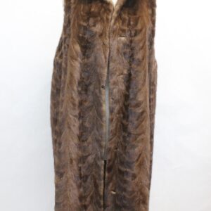 EXCELLENT MAHOGANY MINK FUR VEST FUR LINING WOMEN WOMAN SIZE 6 SMALL