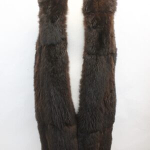 EXCELLENT BROWN OPOSSUM FUR VEST FUR LINING WOMEN WOMAN SIZE 4 SMALL