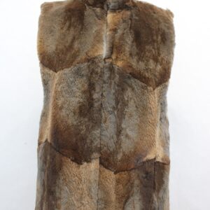 EXCELLENT SHEARED MUSKRAT FUR VEST WOMEN WOMAN SIZE 2-4 SMALL