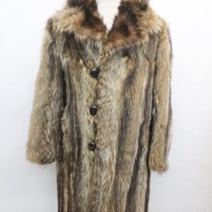 SCRAP ITEM: RACCOON FUR COAT MEN MAN SIZE N/A