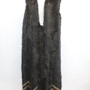 SCRAP ITEM: BLACK & PASTEL MINK FUR VEST SIZE N/A