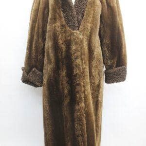 MINT SHEARED RACCOON & CURLY LAMB FUR COAT JACKET WOMEN WOMAN SIZE 6 SMALL