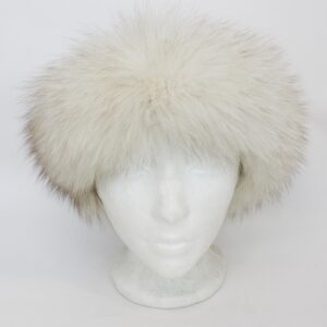 SHOWROOM NEW NORWEGIAN BLUE FOX FUR HEADBAND WOMEN WOMAN SIZE 23" X 3"
