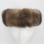 SHOWROOM NEW LUTETIA MINK FUR HEADBAND HEAD WRAP WOMEN WOMAN SIZE 22