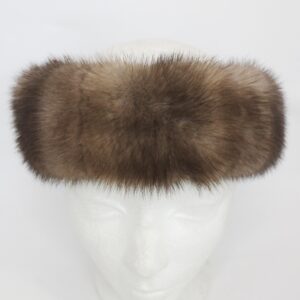 SHOWROOM NEW LUTETIA MINK FUR HEADBAND HEAD WRAP WOMEN WOMAN SIZE 22" X 3"