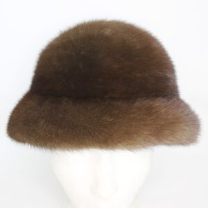 EXCELLENT CANADIAN DARK DEMI BUFF MINK FUR HAT WOMEN WOMAN SIZE ALL
