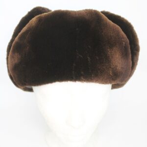 SHOWROOM NEW ARCTIC BEAVER FUR & SUEDE HAT MEN MAN SIZE 22.5"