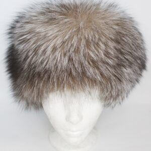 BRAND NEW CRYSTAL FOX FUR PILLBOX STYLE HAT WOMEN WOMAN SIZE ALL