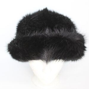 BRAND NEW BLACK BEAVER FUR HAT WOMEN WOMAN SIZE ALL