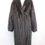 EXCELLENT FEMALE DARK RANCH MINK FUR COAT JACKET WOMEN WOMAN SIZE 4-6 SMALL