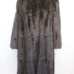 EXCELLENT DARK RANCH BROWN MINK FUR COAT JACKET WOMEN WOMAN SIZE 18-20 XXXLARGE
