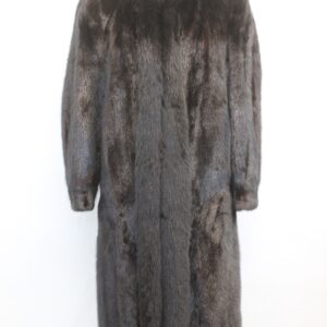 MINT DARK RANCH MINK & FOX TUXEDO FUR COAT JACKET WOMEN WOMAN SIZE 4 PETITE