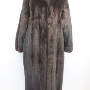 EXCELLENT CANADIAN DARK RANCH MINK FUR COAT JACKET WOMEN WOMAN SIZE 10-12 MEDIUM