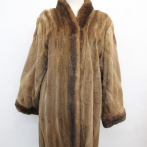 EXCELLENT CANADIAN SHEARED BROWN MINK FUR COAT JACKET SIZE 16-18 XXLARGE