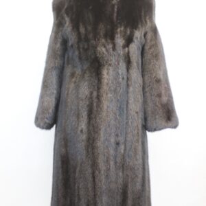 EXCELLENT CANADIAN VERY DARK BROWN MINK FUR COAT JACKET WOMEN WOMAN 2-4 PETITE