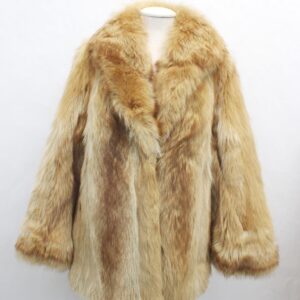 MINT TANUKI RACCOON RACOON FUR COAT JACKET WOMEN WOMAN SIZE 4 PETITE