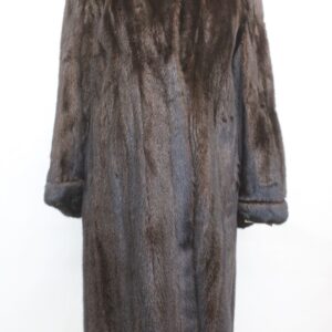 EXCELLENT FEMALE DARK RANCH BROWN MINK FUR COAT JACKET WOMEN WOMAN SIZE 6 SMALL