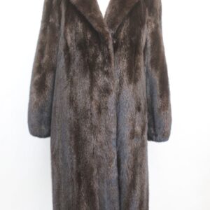 EXCELLENT DARK RANCH BROWN MINK FUR COAT JACKET WOMEN WOMAN SIZE 6 SMALL