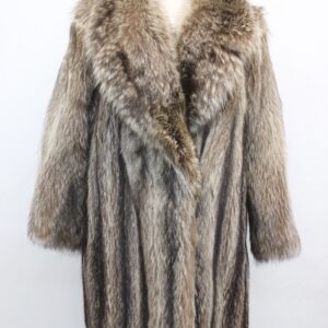EXCELLENT RACCOON RACOON FUR COAT JACKET WOMEN WOMAN SIZE 6-8 SMALL / MEDIUM