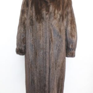 EXCELLENT BROWN MINK FUR COAT JACKET WOMEN WOMAN SIZE 10-12 MEDIUM / LARGE