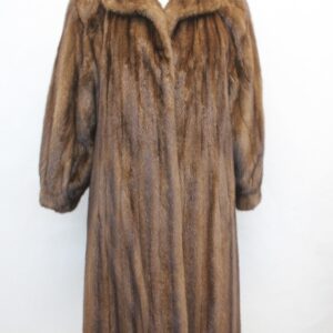 EXCELLENT DEMI BUFF BROWN FEMALE MINK FUR COAT JACKET WOMEN WOMAN SIZE 6 SMALL