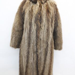 MINT NATURAL CANADIAN RACCOON RACOON FUR COAT JACKET WOMEN WOMAN SIZE 4-6 SMALL