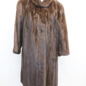 EXCELLENT MAHOGANY MAHOGANY MINK FUR COAT JACKET WOMEN WOMAN SIZE 12 LARGE / XL