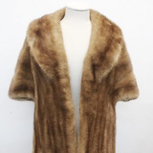 EXCELLENT PASTEL MINK FUR STOLE WRAP SHAWL WOMEN WOMAN SIZE 20" X 60"