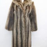 SCRAP ITEM: RACCOON RACOON FUR COAT JACKET WOMEN WOMAN SIZE N/A
